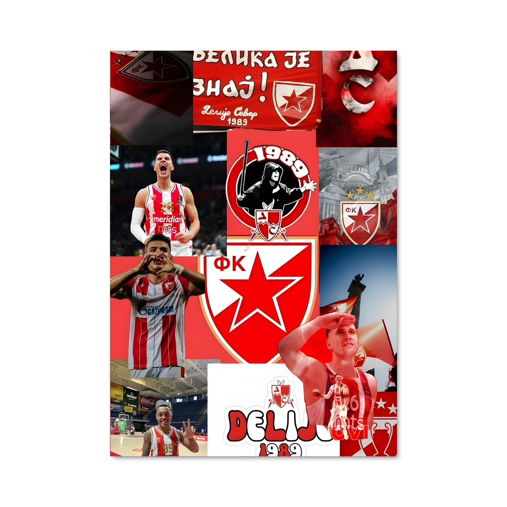 Poster Les Taureaux Rouges – affiche Basketball